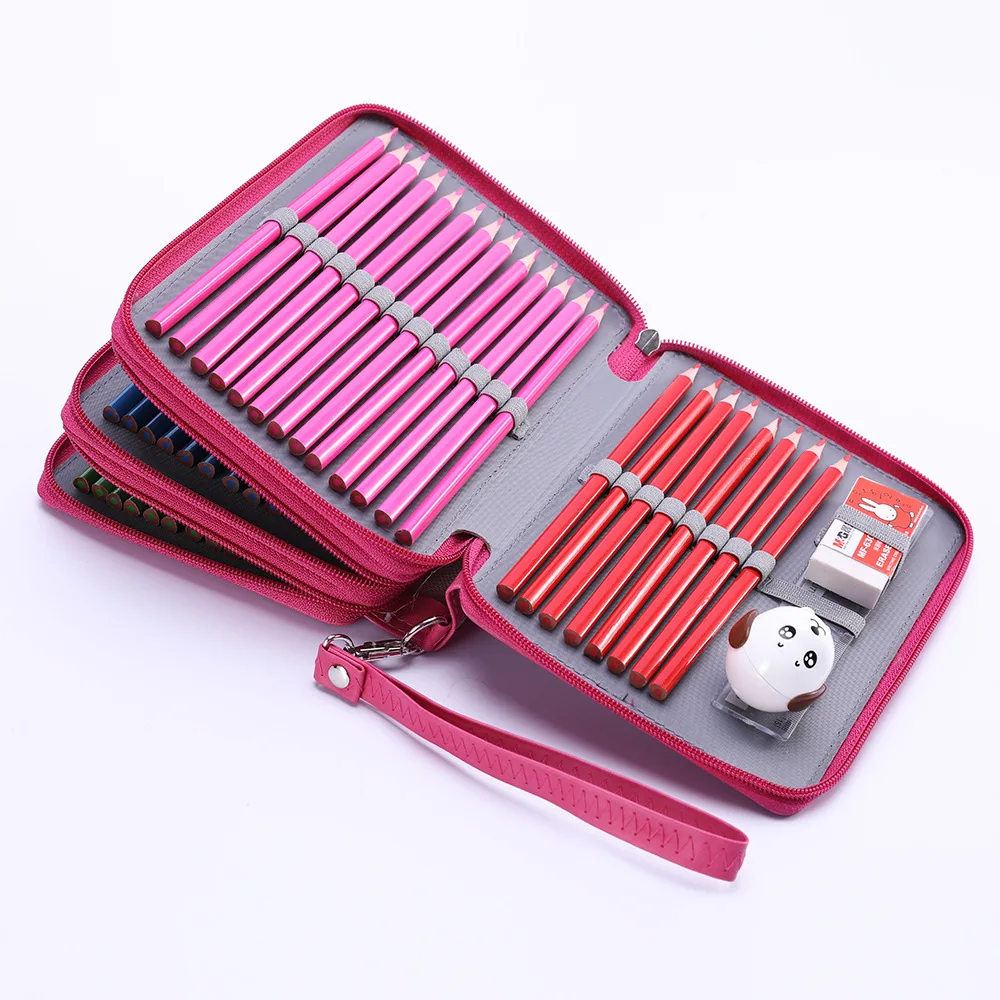 72 Отверстия пенал картридж чехол для школы сумка карандашей большой Solt мальчиков