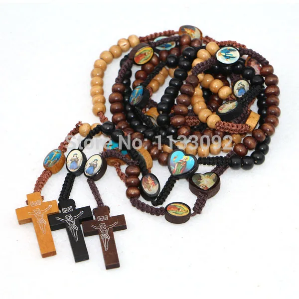 12 шт./лот 3 цвета Иисус I.N.R.I. Рождественское ожерелье с крестом распятием из