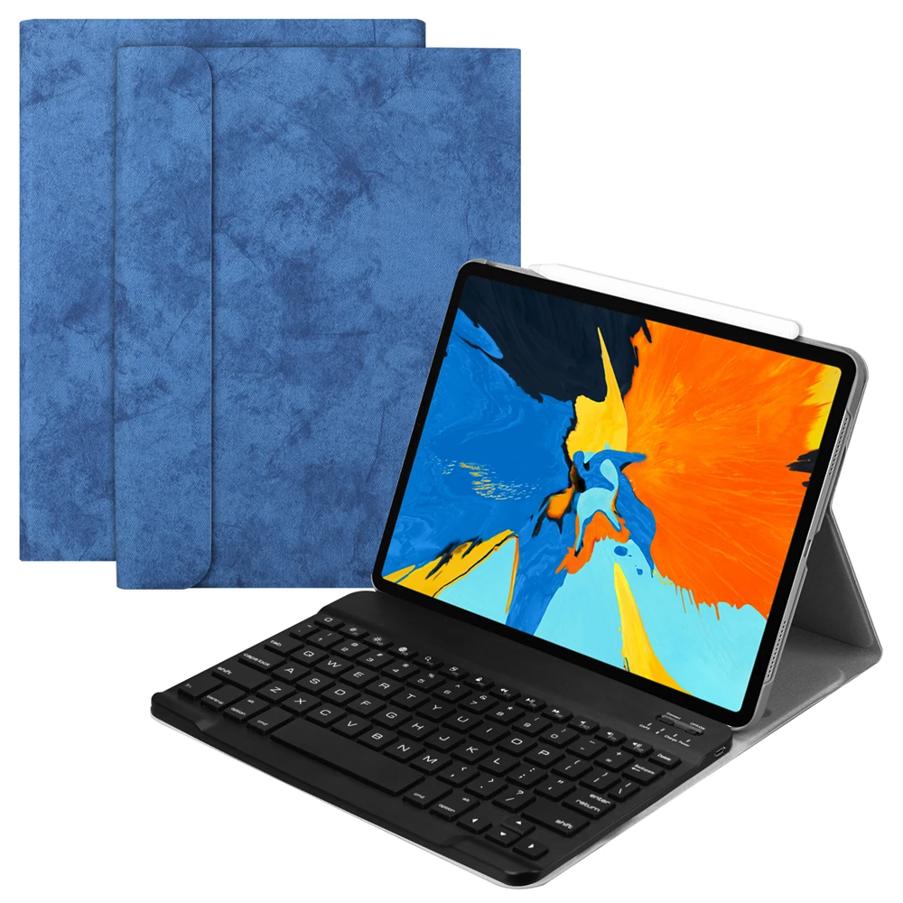 Для нового iPad Pro 11 Чехол W Беспроводная Bluetooth клавиатура умный кожаный защитный чехол для iPad Pro 11 дюймов планшет клавиатура