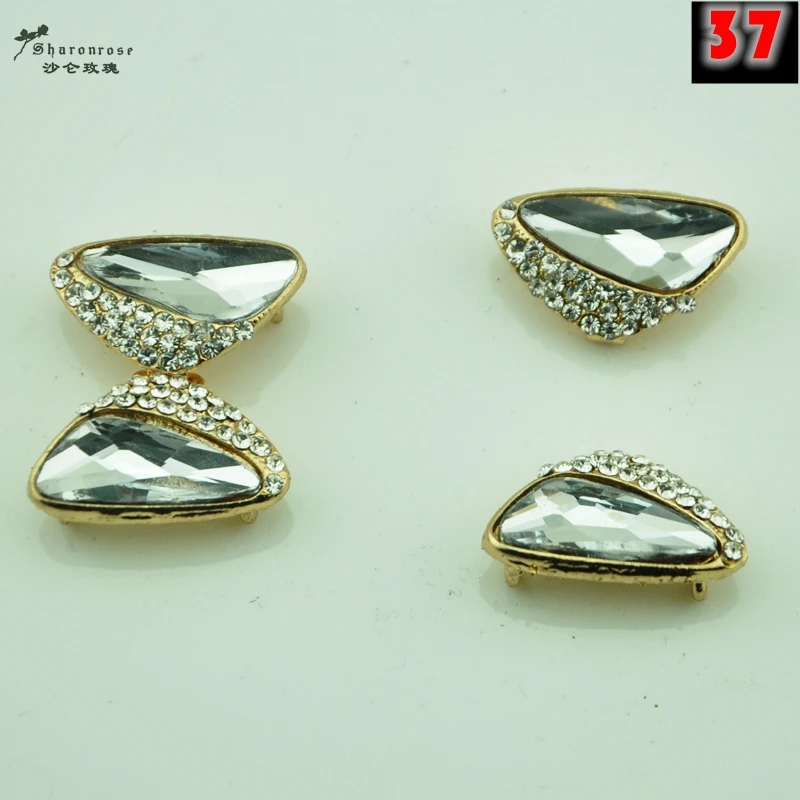 Высококачественные малого металла цветок горный камушек хрусталь пряжки кнопки