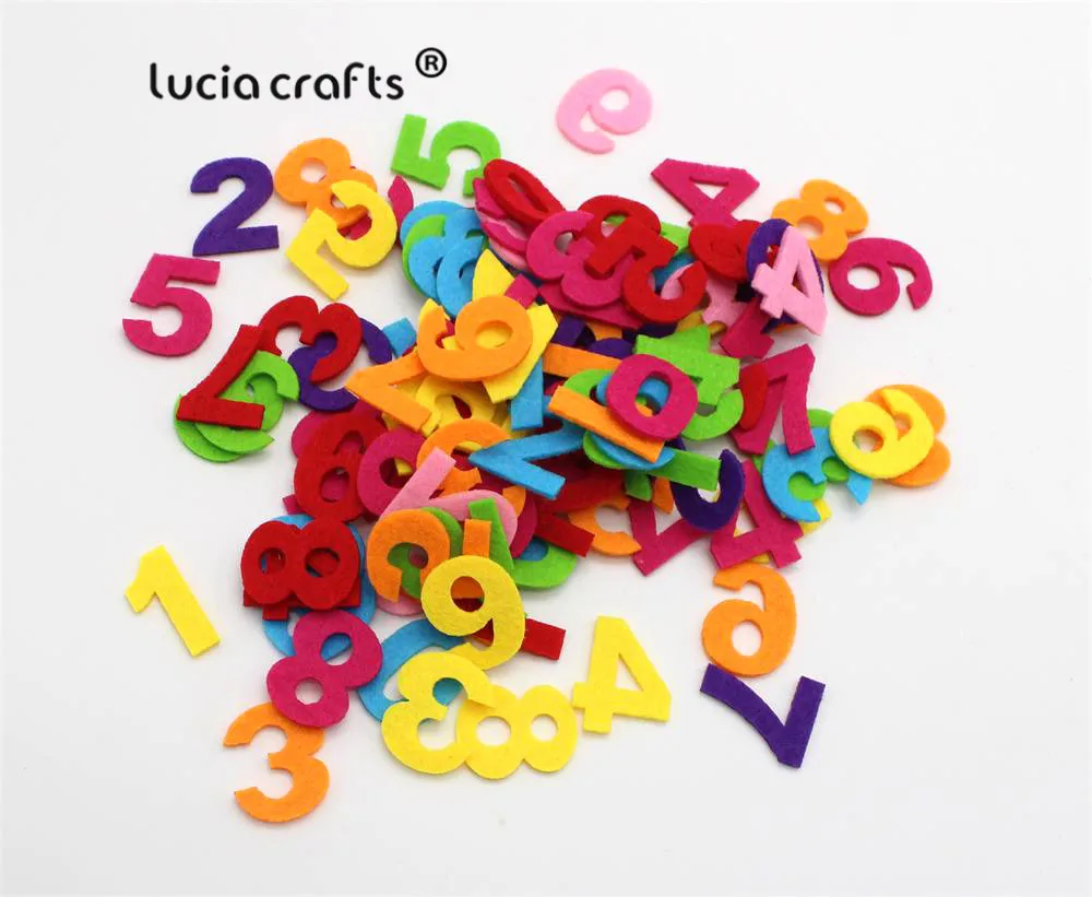 Lucia crafts случайная 100 шт Алфавит Номер 0-9 войлочная ткань полиэфирная ткань войлочная ткань для шитья Ремесло смешанный нетканый B0530