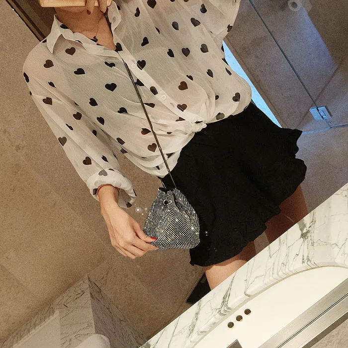 Сумка-мессенджер Черная/серебристая с бриллиантами | Багаж и сумки