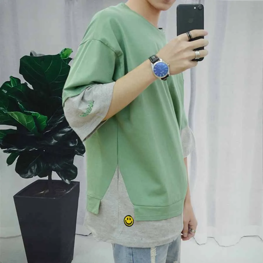 Футболка мужская летняя Корейская с коротким рукавом|Мужские футболки| |