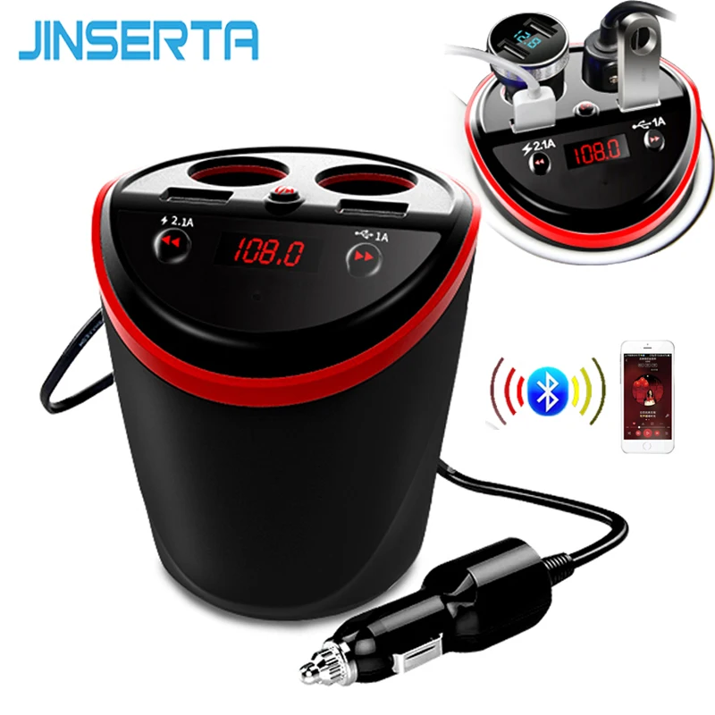 Беспроводной Bluetooth модулятор JINSERTA 6 в 1 с громкой связью FM трансмиттер