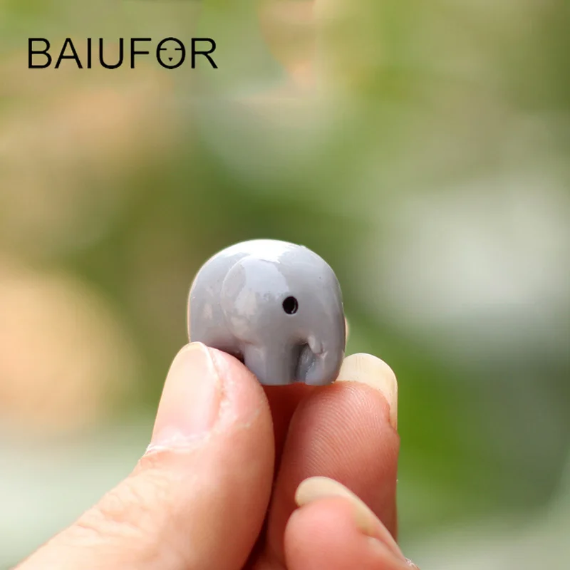 BAIUFOR 2 шт./лот Слон Пара Мини DIY статуэтки для террариумов Фея садовые миниатюры