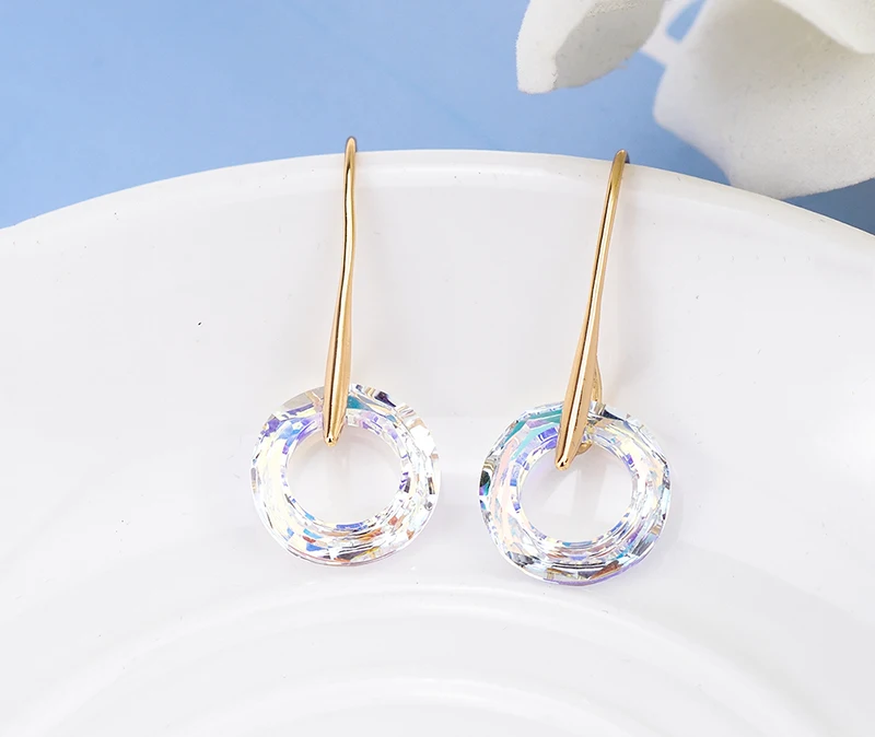 BAFFIN необычные серьги-капли из камня с кристаллами Swarovski для женщин, золотые богемные висячие серьги, индийские украшения