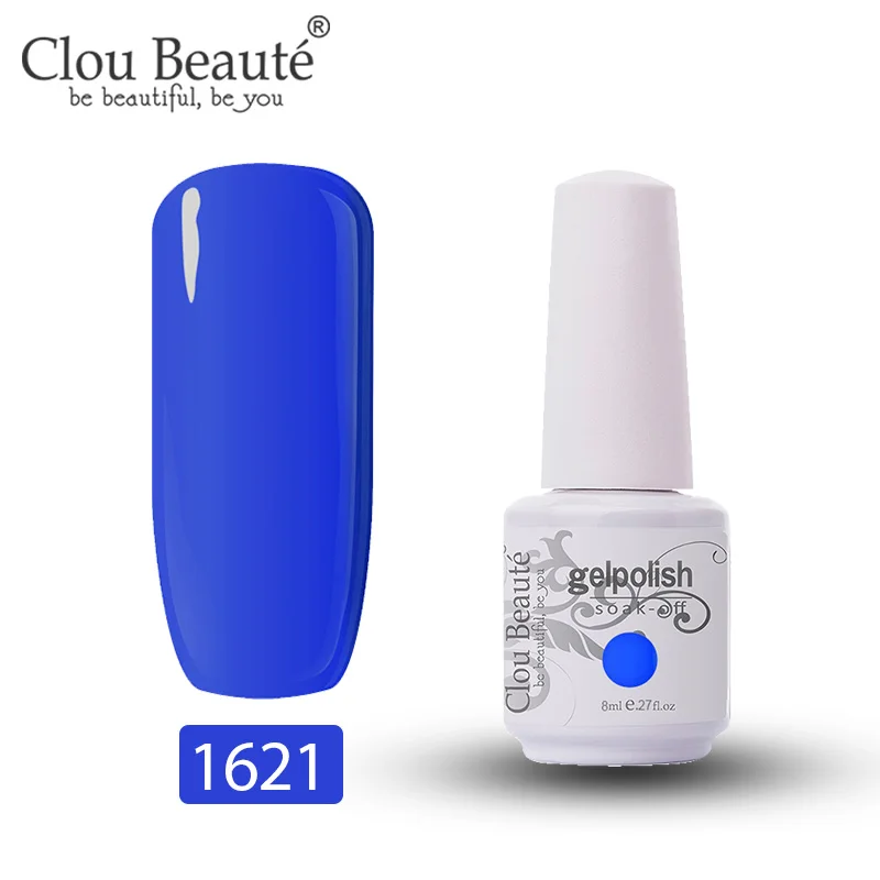 1621 Clou Beaute Гель-лак 8 мл Полупостоянный УФ светодиодный лак для ногтей замачиваемый Белый Гель-лак для ногтей базовое верхнее покрытие дизайн ногтей - Цвет: 1621