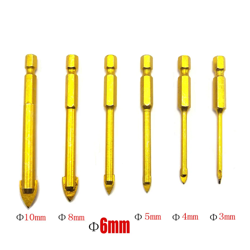 1 шт. набор сверл с шестигранным хвостовиком 6 мм 1/4 дюйма|drill tools|drill bit settitanium coated |