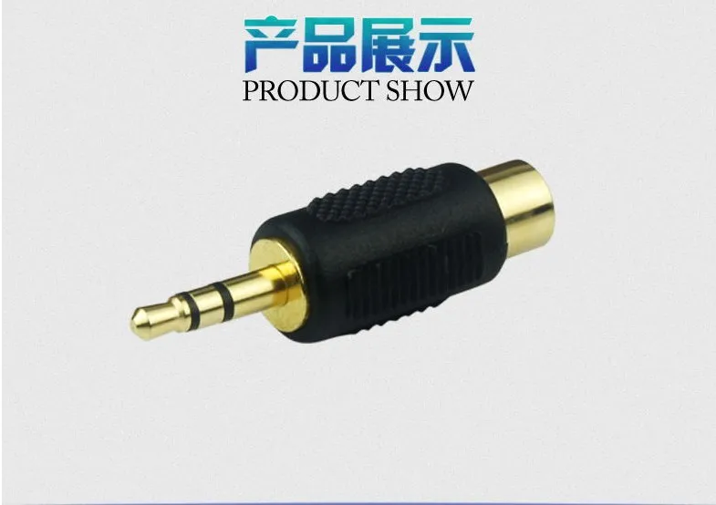 Бесплатная доставка позолоченный Переходник RCA мама на стерео папа 3 5 мм|jack jack|jack