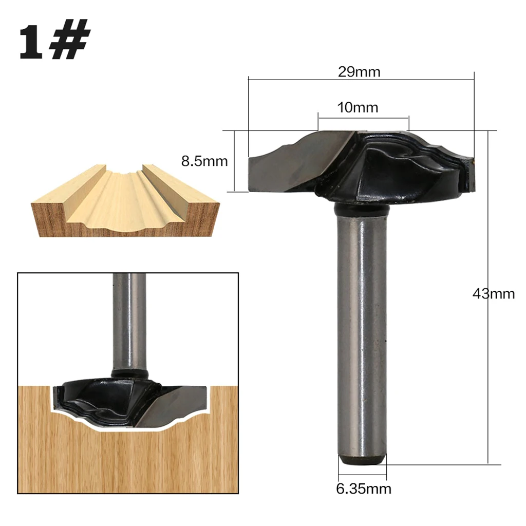 1/4 &quot6 35 мм хвостовик деревообрабатывающая дверная рама фрезы для древесины