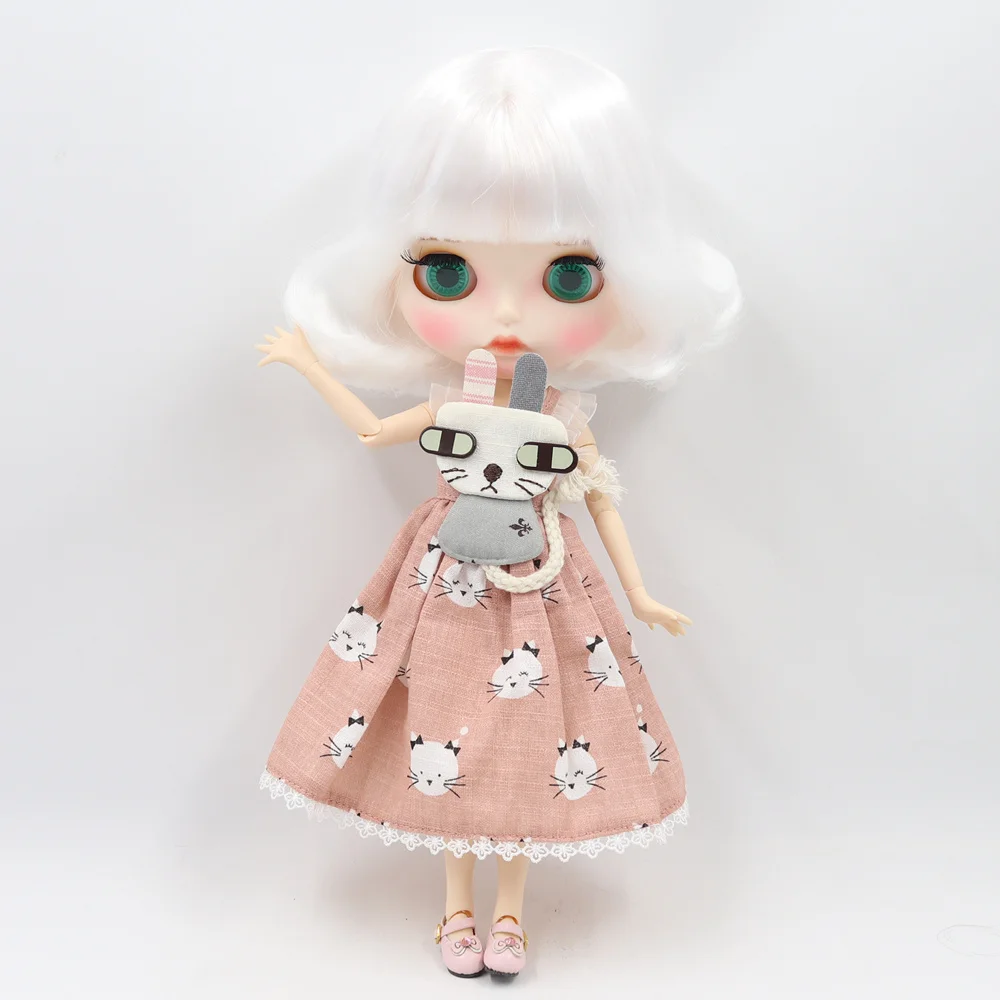 ICY Fortune Days factory blyth кукла белая кожа соединение тела Новое матовое лицо с бровями губы короткие белые волосы DIY sd Подарочная игрушка