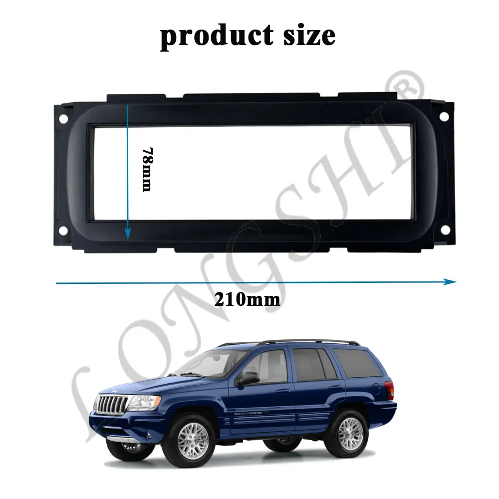 Автомобильная установка DVD рамка панель фасции аудио рамка для Jeep Grand Cherokee 99-04(WJ) Chrysler 300M Caravan 01-07 Neon Voyager 1DIN