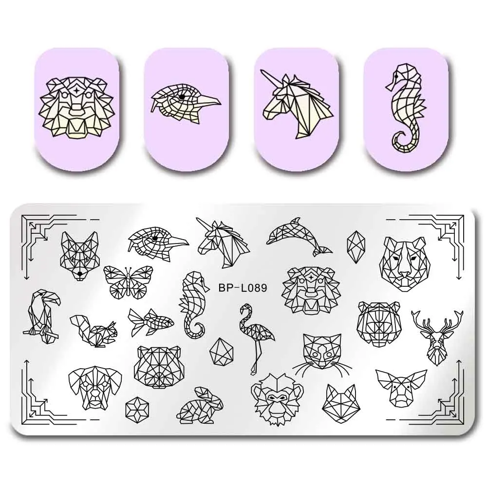 40225 BORN PRETTY ногтей штамповки пластины кружева цветок животный узор дизайн ногтей штамп штамповка шаблон изображения пластины трафаретные гвозди инструмент - Цвет: 40225