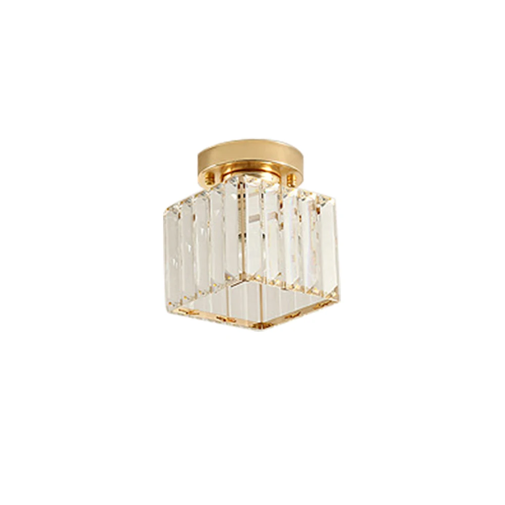 Square Gold Современный светодиодный хрустальный круглый квадратный потолочный светильник E14 Lig люстры потолочный светильник shts украшение для гостиной - Цвет корпуса: Square Gold