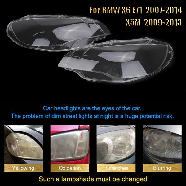 Автомобильный прозрачный головной светильник крышка объектива лампы для Bmw E71 X6