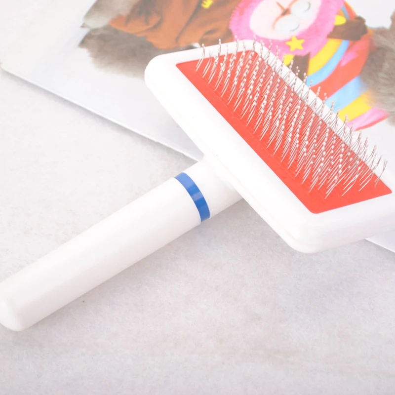 Расческа для груминга собак и кошек красного цвета расческа инструмент быстрой