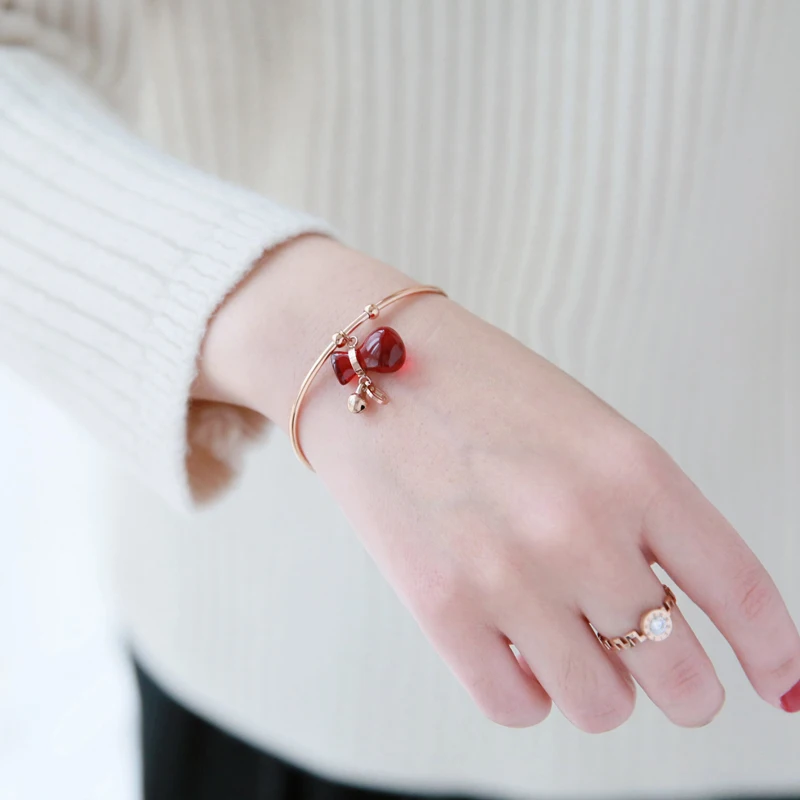 YUN RUO 2018 Новое поступление элегантная красная сумка для денег браслет с манжетами