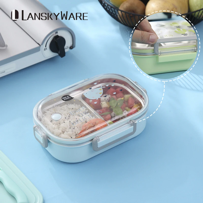 Ланч бокс для детей японский 304 нержавеющая сталь бенто герметичный детский