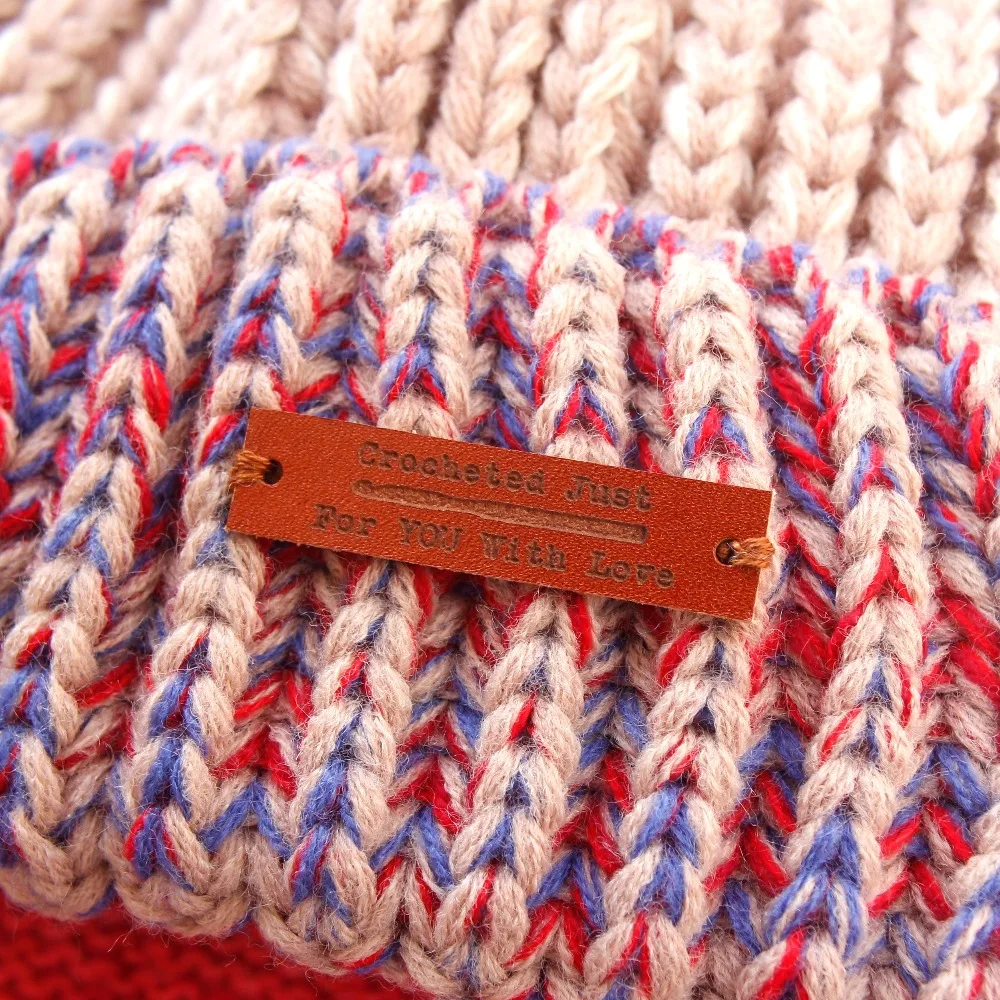 Custom Labels Leather Tags personalized tags knit labels Name Handmade Personalized Product (PB1510) | Дом и сад