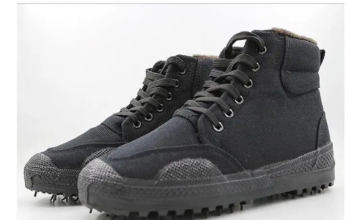 Winter models plus velvet men and women work shoes camouflage special training non-slip outdoor |