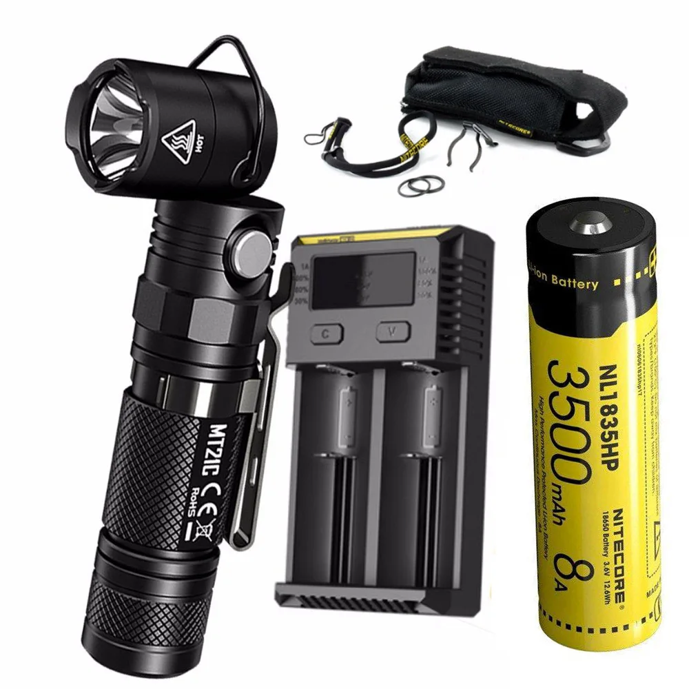 Набор многофункциональных фонариков NITECORE MT21C CREE XP L HD V6 max 1000 люмен регулируемый на