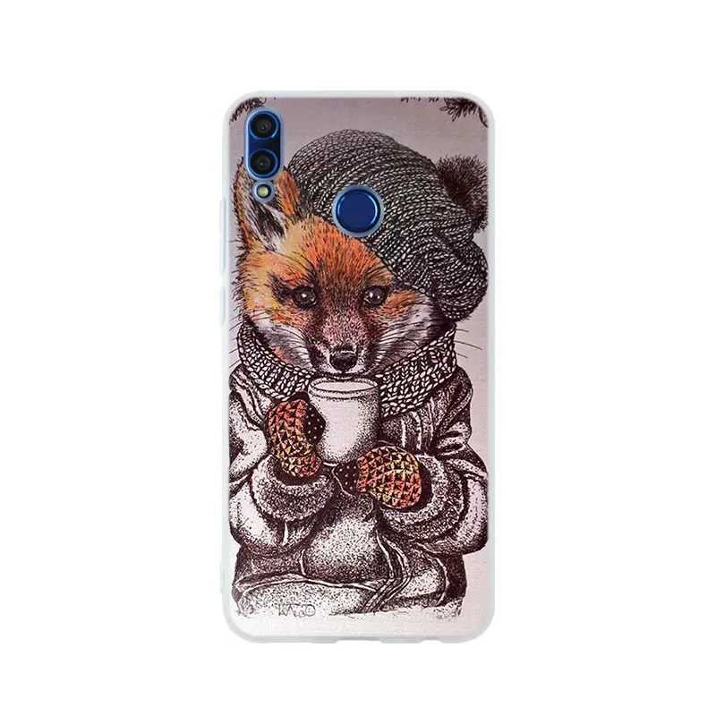 pattern 03 Аниме Забавный foxs Прекрасный милый силиконовый чехол для телефона чехол для huawei Honor 9 10 Lite 6X 7X 8X Max 7A 8A 8C 20 PLAY 9x горячая распродажа - Цвет: pattern 03