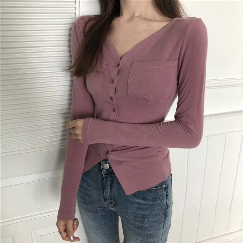 HziriP 2018 Autumn Stylish Women High Quality Knitted Cardigans Sweet Sexy All-Match Slim Irregular Pendulum Pink Sweater |