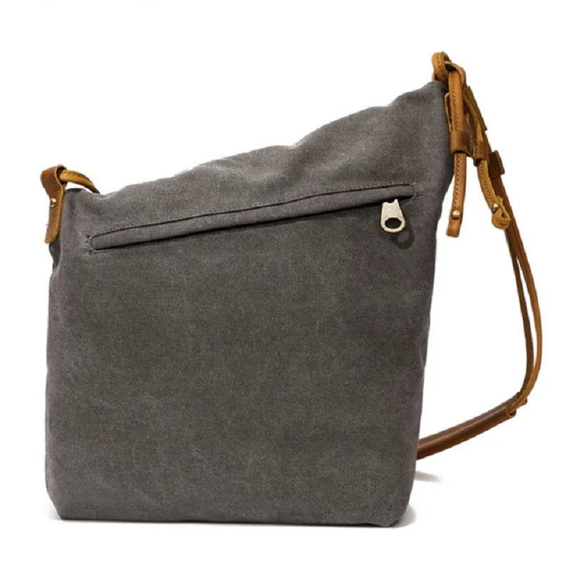 T015 ретро новая кожаная Военная парусиновая мужская сумка мессенджер женские