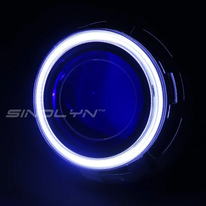 SINOLYN светодиодный ангельские глазки Devil Eye DRL автомобильные линзы проектора bi xenon для фар комплект для автомобиля Стайлинг Авто Настройка DIY фары линзы