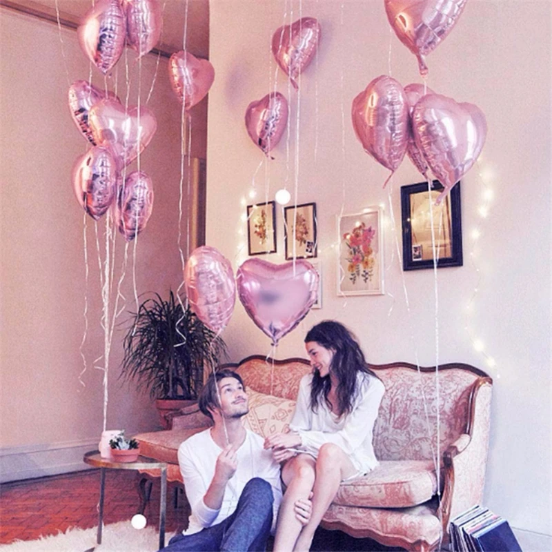 18-дюймовые романтические воздушные шары из алюминиевой фольги в форме сердца |