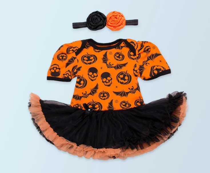 Новые подарки Комбинезоны на Хэллоуин платье для новорожденных высокое качество