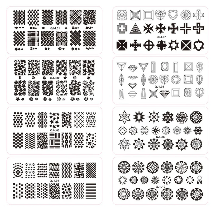 1 шт. штампованные пластины для ногтей новый дизайн штамп carimbo de unha 6*12 см шаблон из