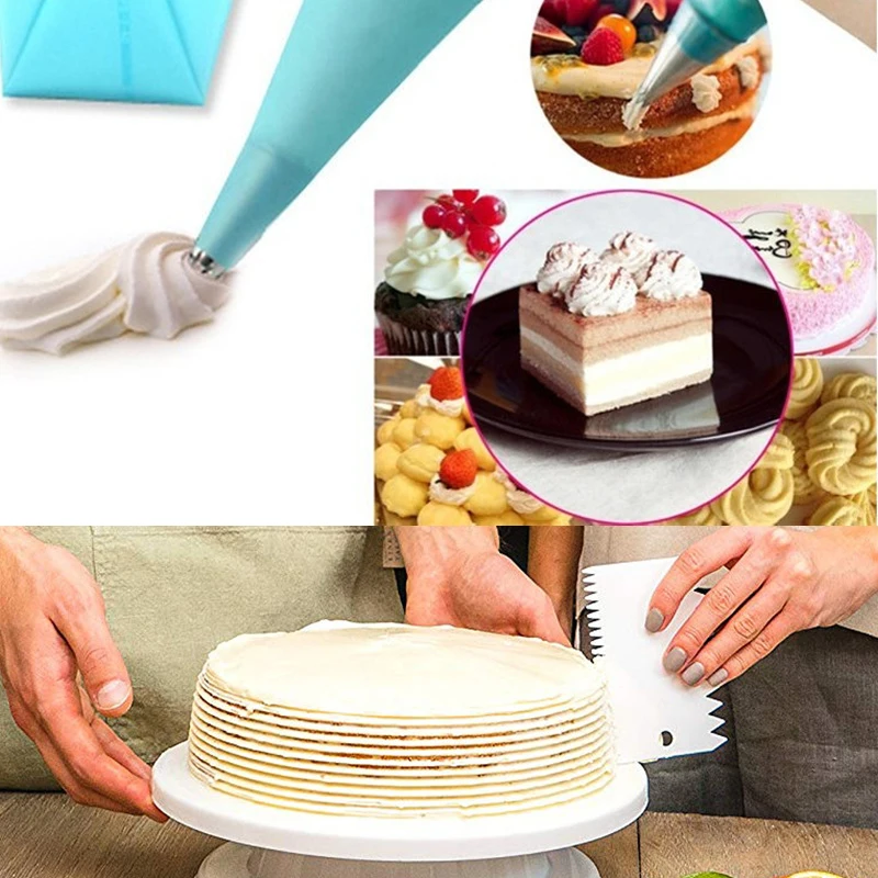 10 шт./компл. Еда Класс поворотный стол для торта вращающаяся подставка Пластик