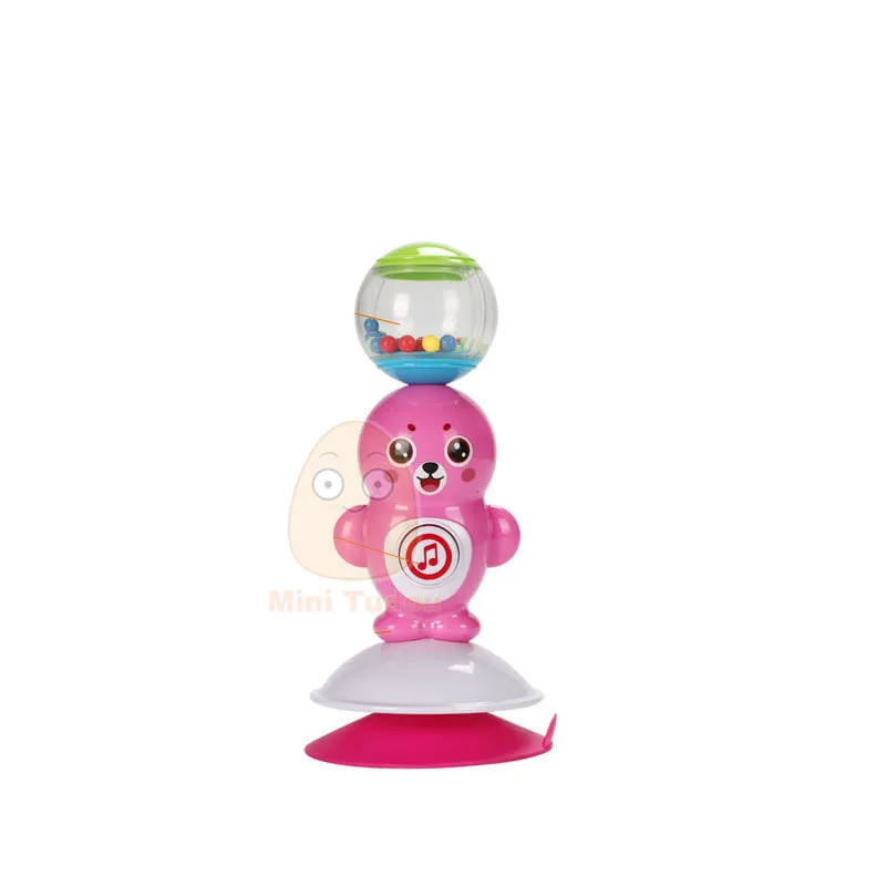 Multi-touch Rotating Ferris Wheel Table Tricolor Suckers Toy 0-12 Months Newborns Early Creative Educational Baby Rattle Toys - Цвет: Seals