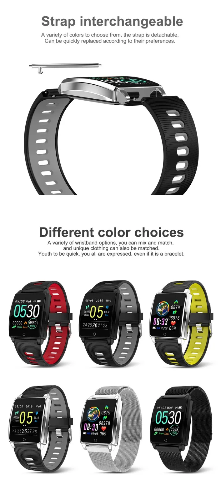 AK18 пульсометр кровяное давление мониторинг сна SmartWatch Шагомер трекер Лидер продаж смарт часы Прямая поставка