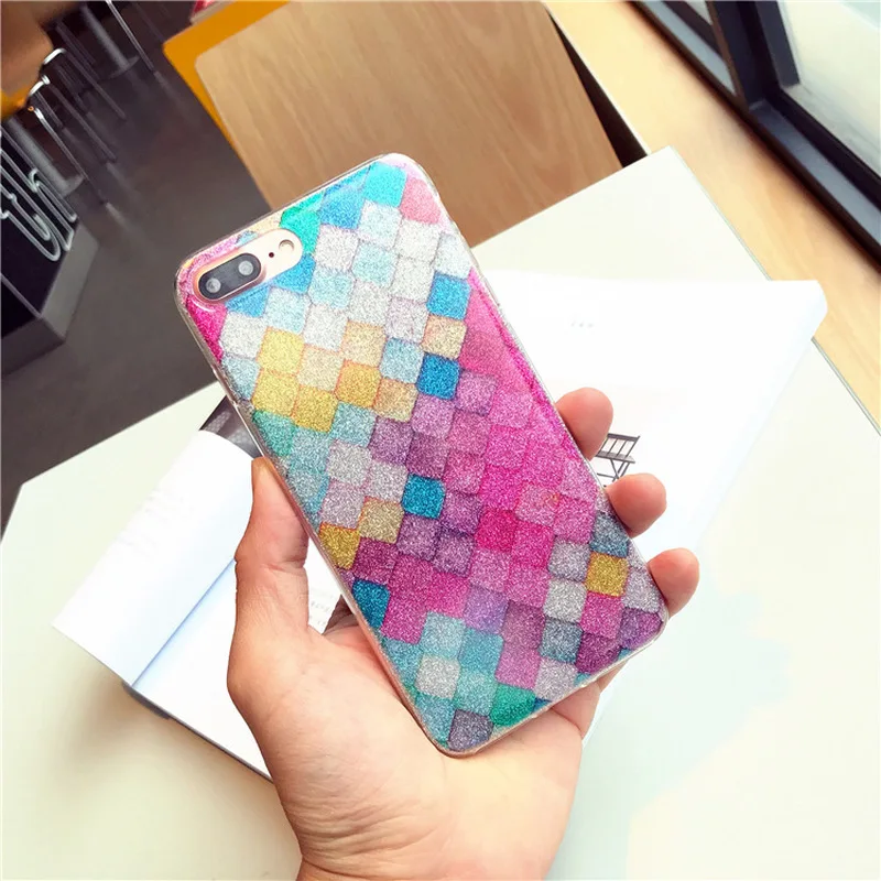 CHAOLIDA Блестящий цветной мягкий дешевый чехол для мобильного телефона из ТПУ Iphone 6