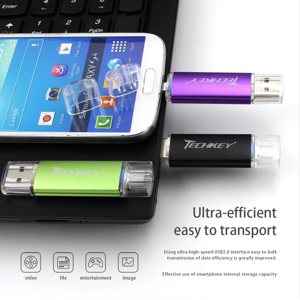 Быстрая скорость новый бренд usb 3 0 OTG 64 ГБ флэш накопитель для Android смартфон флеш 32
