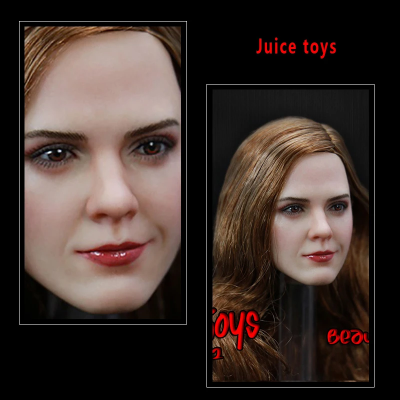 

Juice Toys JT002 1/6th Female Ladder Beauty Head annex Lady Emma Watson carving Sculpt for 12"Phicen Action Figure Doll Toys