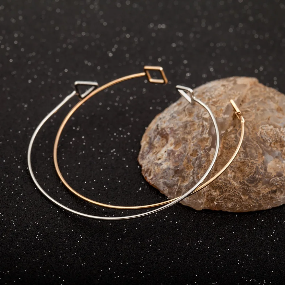 Полые треугольные и квадратные тонкие геометрические Металлические