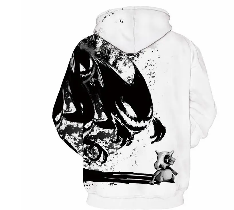 Осенне-зимние мужские/женские толстовки на Хэллоуин с 3d принтом чернильные