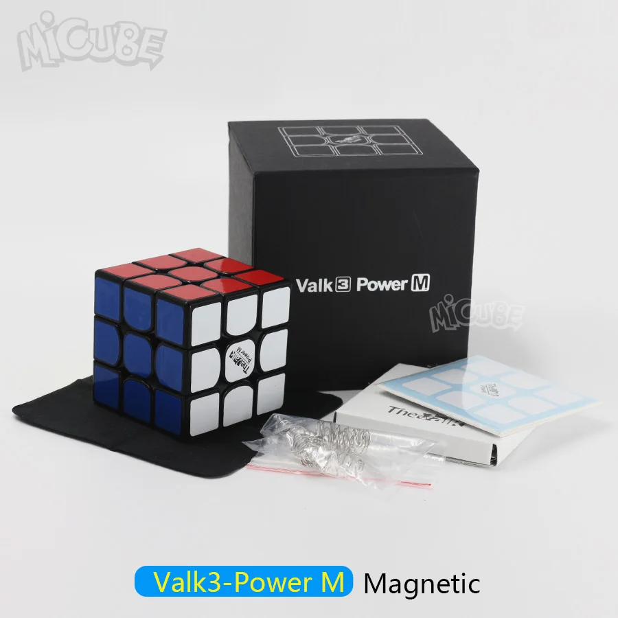 Valk 3 Valk3 Мощность М мини Размеры куб 3x3 скорости Магнитный куб Mofangge qiyi конкуренции кубики игрушка WCA магические Кубики-пазлы с помощью магнита - Цвет: Valk3Power M-Black