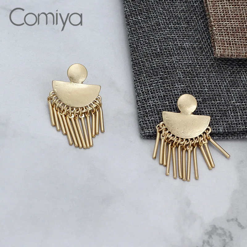 Comiya массивные серьги для женщин золотые серебряные цвет серьги-капли сплав цинка