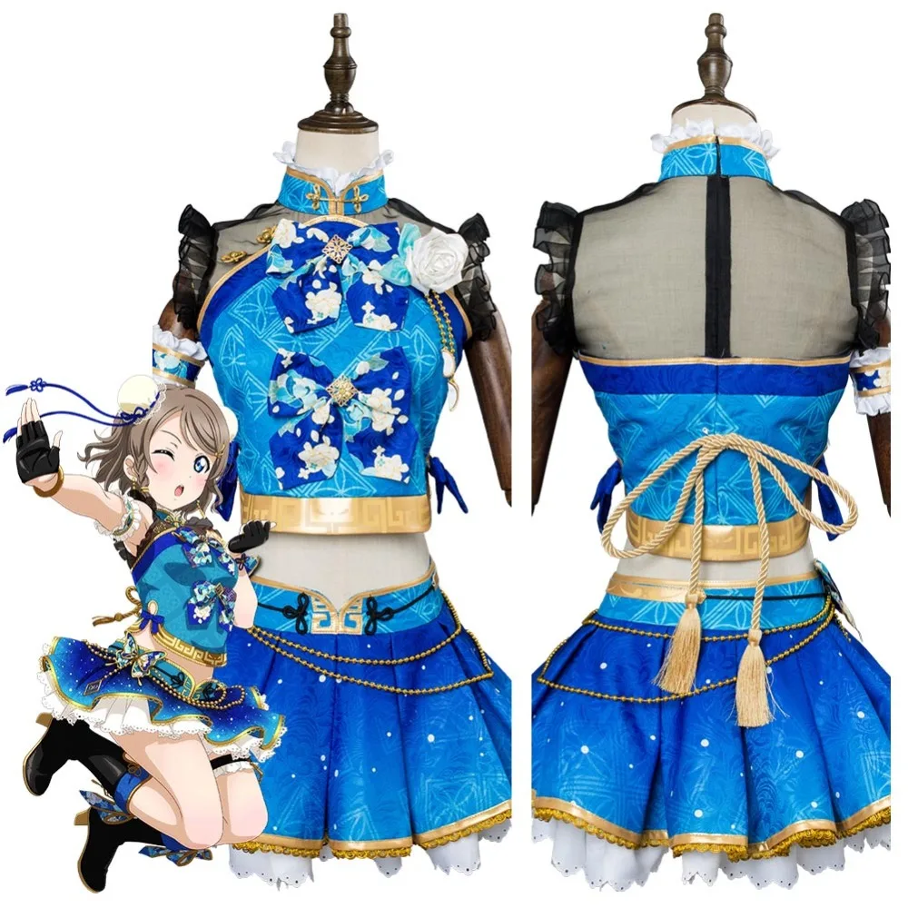 

LoveLive Aqours Watanabe You Cosplay Costume Awakening Dress Women Girls Halloween Carnival Costumes Custom Made