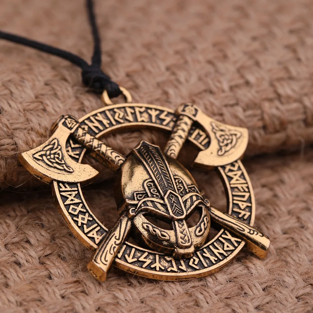 Викинг Wicca человек Valknut Молот Тора Маска 24 скандинавские руны Ирландский Узел Mjolnir заявление Женщина Ожерелье Подвески Ювелирные изделия