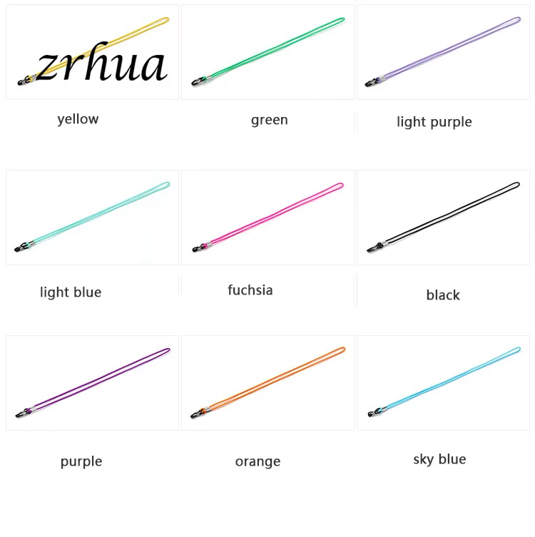 ZRHUA 1 шт., яркие цвета, эластичные силиконовые ремешки для очков, цепочка для солнцезащитных очков, противоскользящие веревки для очков