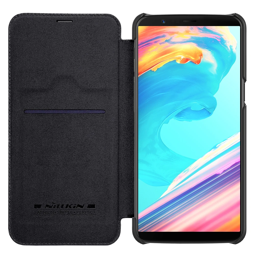 Чехол бумажник NILLKIN QIN для Oneplus 5t чехол книжка из натуральной кожи One plus A5010