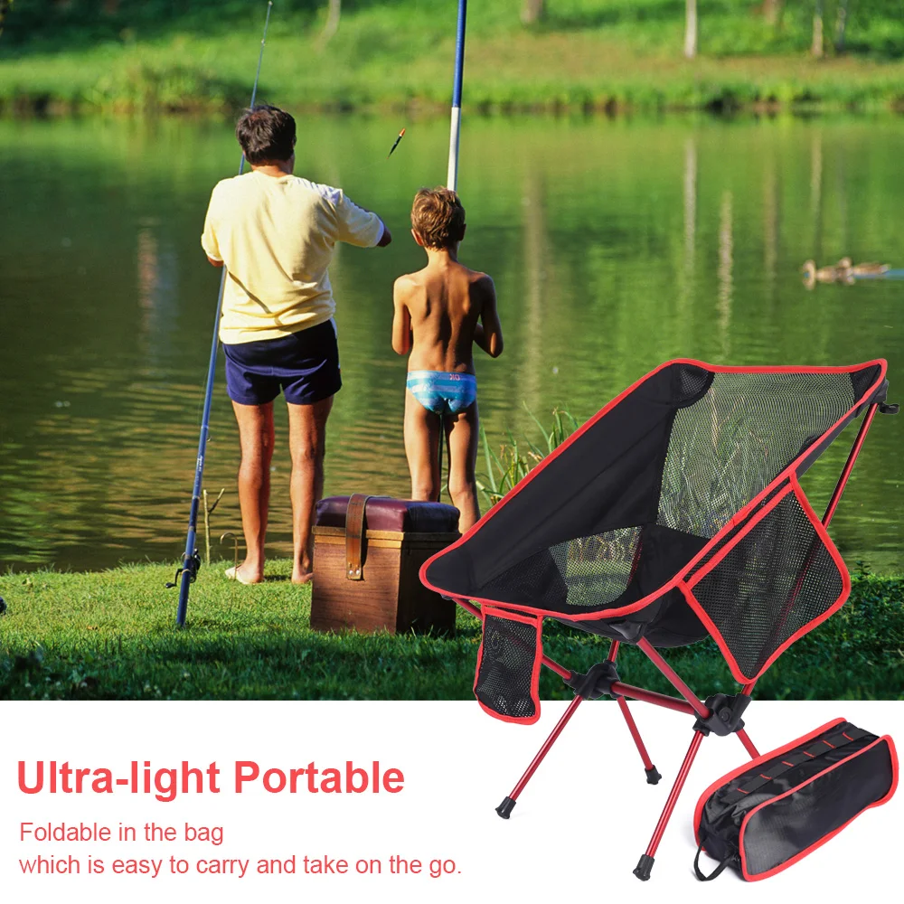 Портативное ультра легкое складное сидение для рыбалки на Луне с карманом отдыха