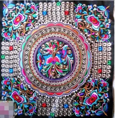 Большие квадратные патчи для вышивки этнические Мяо-Патчи шитья одежды