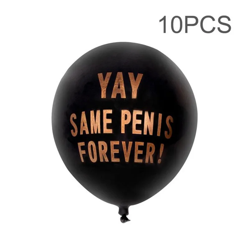 10pcsballoon2 Свадебные украшения, блестящий баннер, вечный пенис, девичник для невесты, вечерние украшения для невесты, вечерние принадлежности для девичника - Цвет: 10pcsballoon2