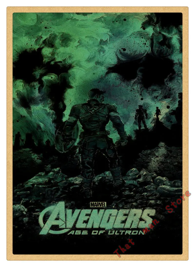 Фильм Marvel/Мстители/стражи галактики/фильм плакат декоративной живописи БАР стикер стены крафт бумага Плакат 42*30 см - Цвет: Серый